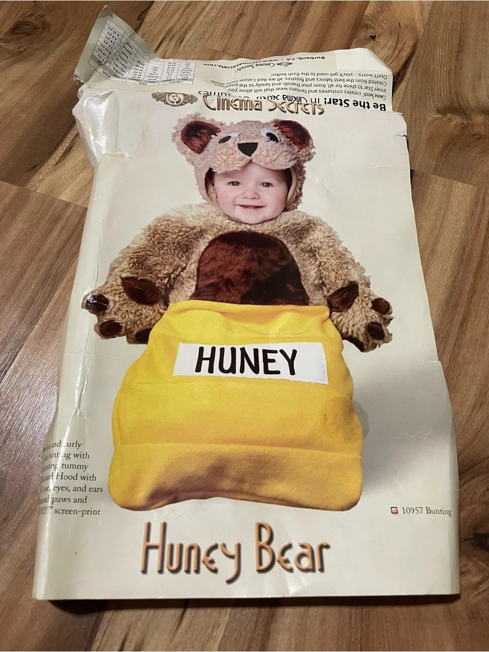 Y2K Cinema Secrets Honey Bear Infant Costume Furry Bear Halloween Yellow Pot